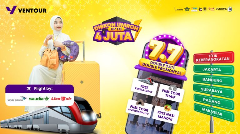 Rebutan Diskon Umroh Direct Flight 4 Juta di FLASH SALE 7.7!